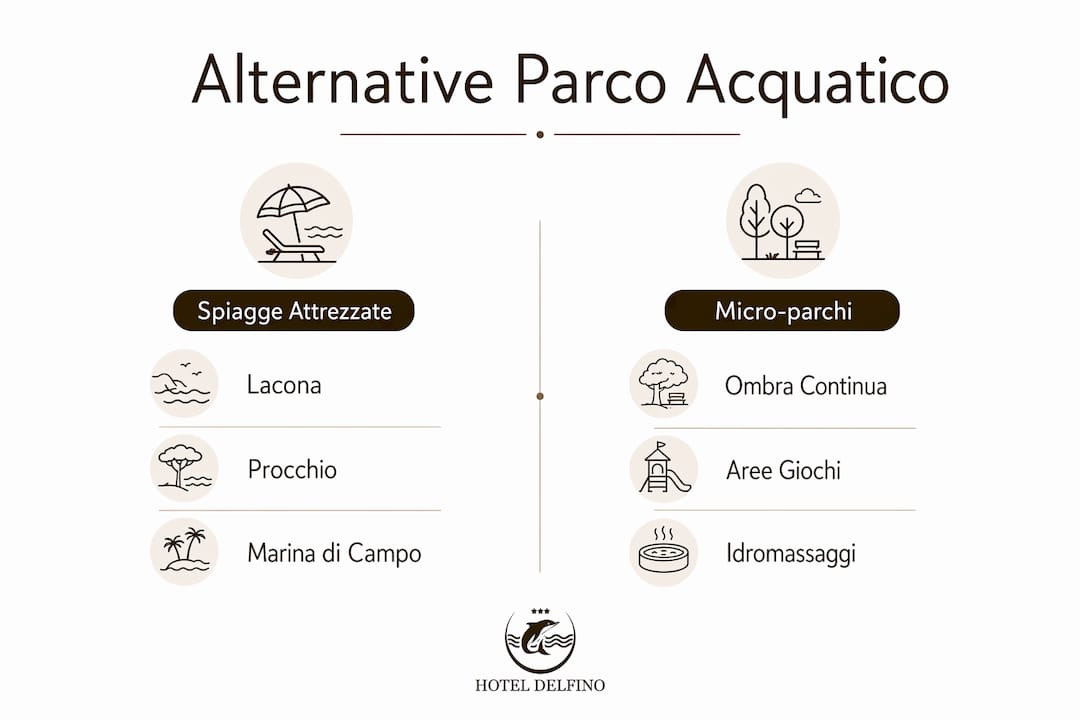 Le migliori alternative al parco acquatico all’Isola d’Elba: infografica per scegliere cosa fare