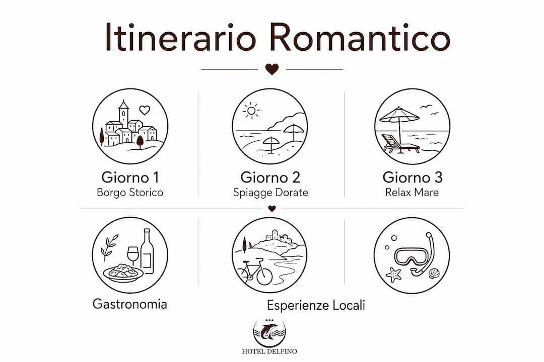 Infografica: viaggio romantico di 3 giorni all’Isola d’Elba, tra bellezze naturali e momenti indimenticabili