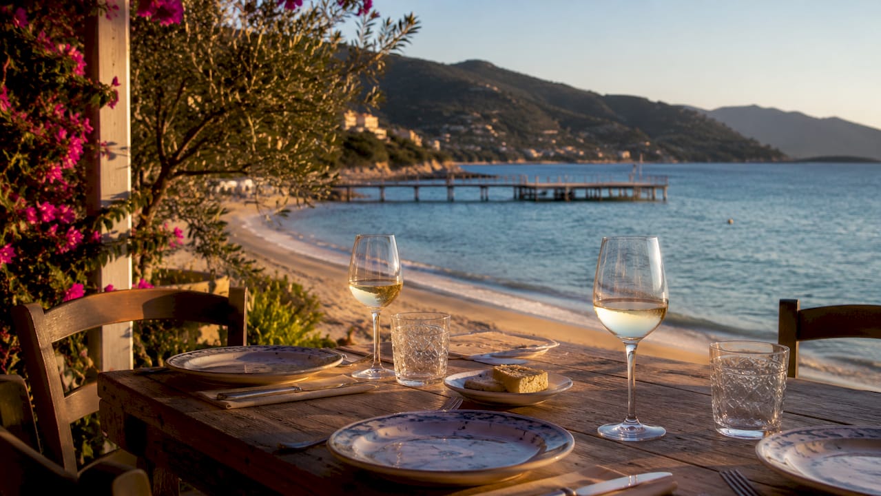 Terrazza panoramica di un hotel affacciata direttamente sul mare Mediterraneo